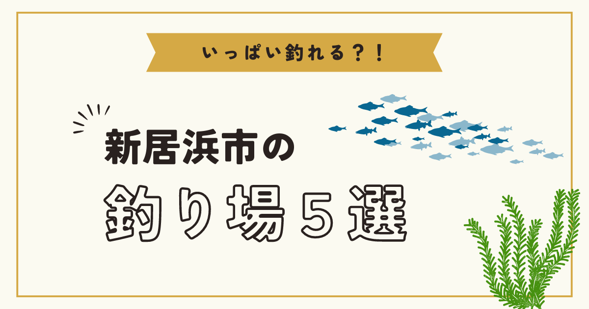 【2026年最新版】愛媛県新居浜市の釣り場まとめ５選